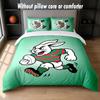 South Sydney Rabbitohs Design Set Biancheria da Letto 1 Copripiumino + 2 Federe Morbido Traspirante Biancheria da Letto per la Casa