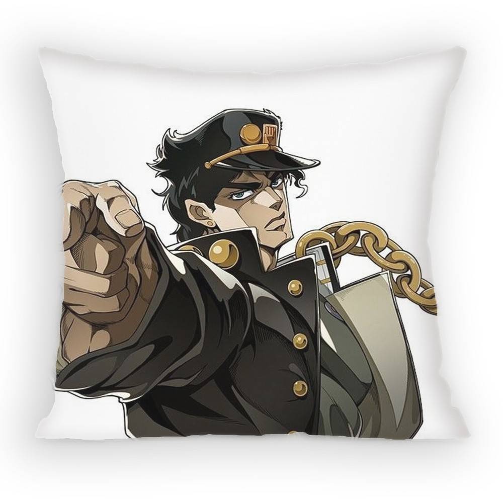 Anime JoJo Kujo Jotaro Pillow Case Sofa Living Room Bedroom Headboard Backrest Cushion Square Cushion Nap Time