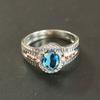 London Blue Topaz Oval Gemstone With 925 Sterling Silver Ring For Men's #B213 JL375675938123