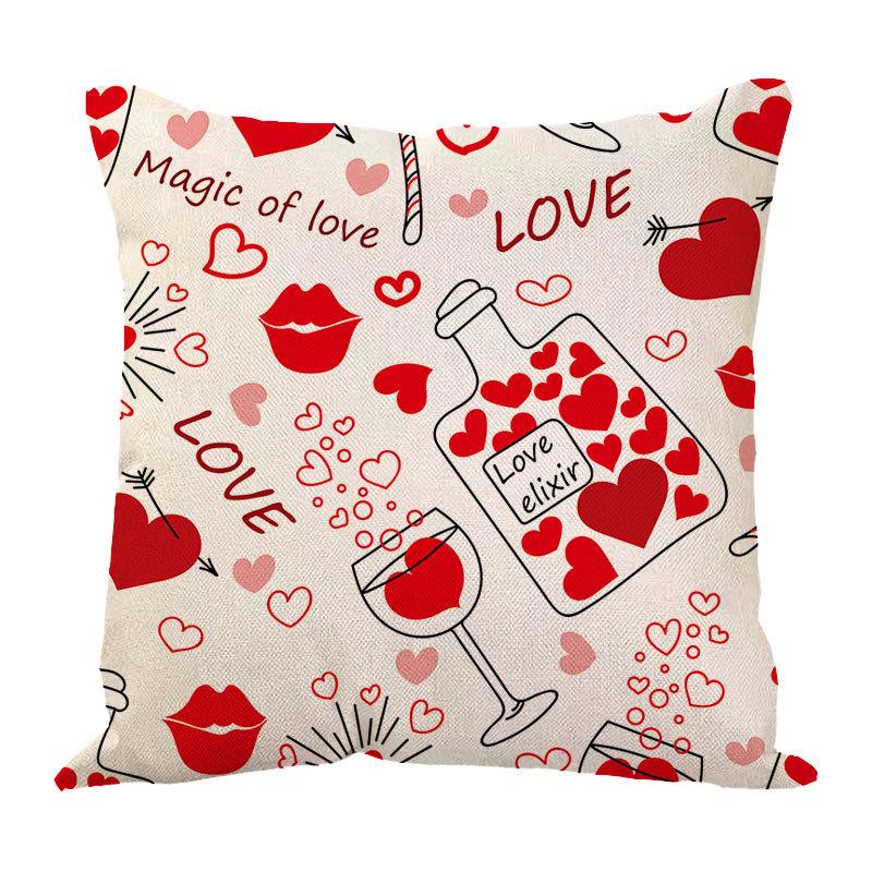 New Valentine'S Day Love Letter Pattern Pillow Cover Sofa Pillow Cover Premium Durable Quality Useful Practical