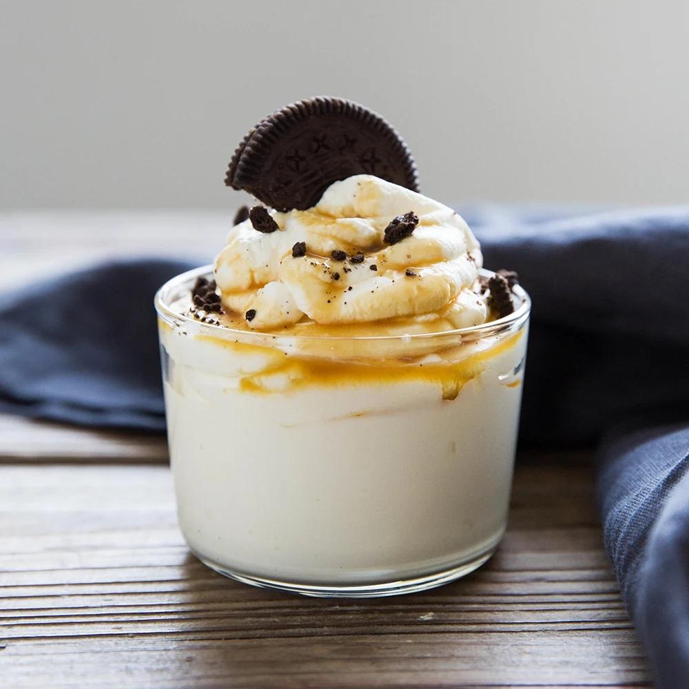 2/4pc Klarglas Dessert Tasse Set Hitzebeständige Jelly Pudding Tasse Eis Schüssel