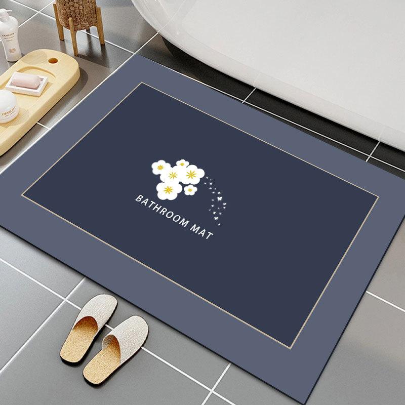 PVC Mat Bathroom Door Mat Absorbent Door Mat Bathroom Anti Slip Foot Mat Quick Drying Floor Mat