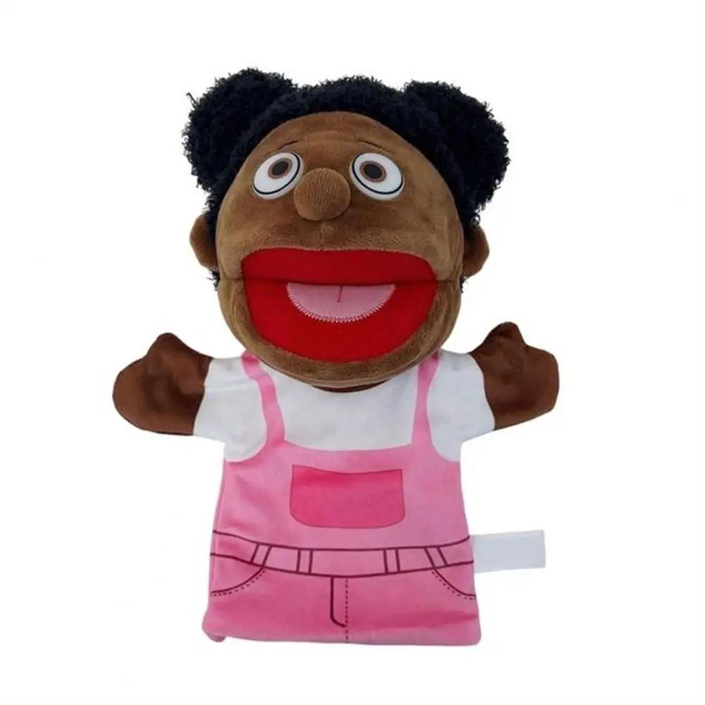 Afrikaanse Educatieve Vingerpoppen Handpop Vingerpoppen Cognitie Interactief Zwarte Huid Hand Speelgoed Pluche Handpop Kinder Speelgoed