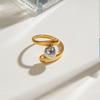 Yori Statement Stainless Steel Ball Ring 18K PVD Plated Waterproof Hypoallergenic High Quality Charm Stylish Golden Jewelry