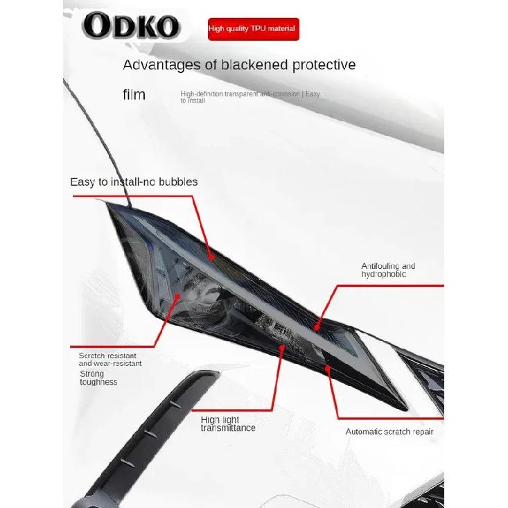 For Volkswagen ID.4 X ID.3 ID.6 CROZZ - Car Exterior Headlight TPU Protective Film Anti-scratch Repair Accessories