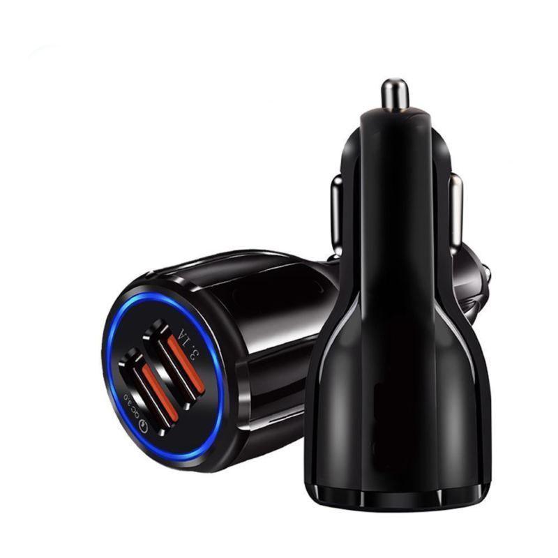 QC3.0 Quick Car Dual USB Car Adapter for Tablet Smart Devices