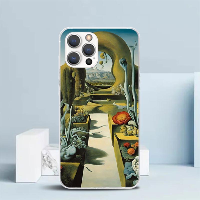 Salvador Dali Art Soft Cover for iPhone 16 17 Air 15 14 Pro Max 16E Phone Case 13 Mini 12 11 7 SE 8 Print Pattern Fit Cases 16 1