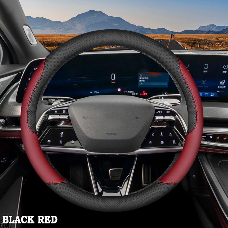 

High Leather Braid on Car Auto Steering Wheel Cover Wrap for Cadillac XT5 2016 2017 2018 2019 - 2026 O Type Comfortable non slip