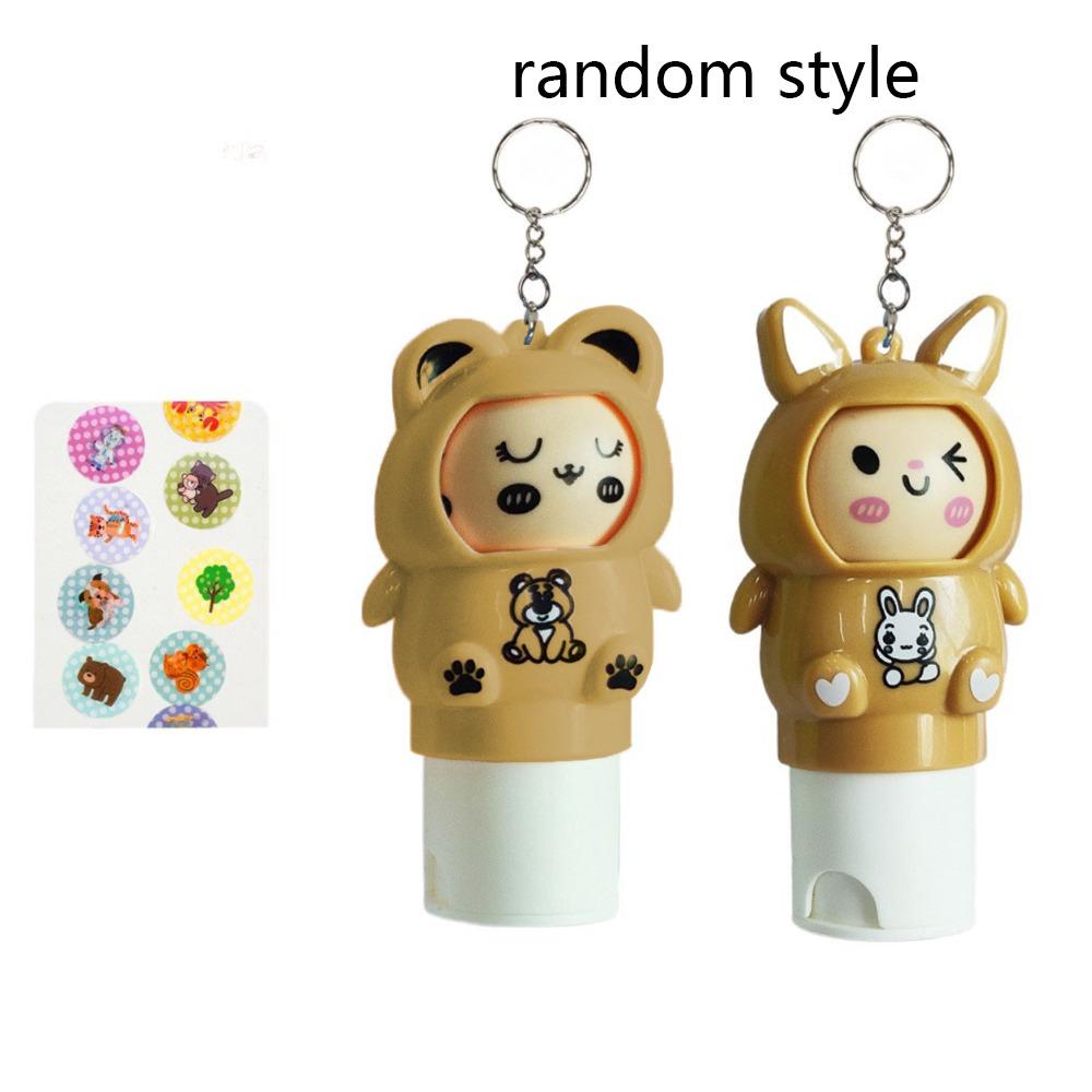 

Stamps Face Changing Doll Keychains Interactive Smile Face Makeup Toy Kids Playing Supplies коричневий