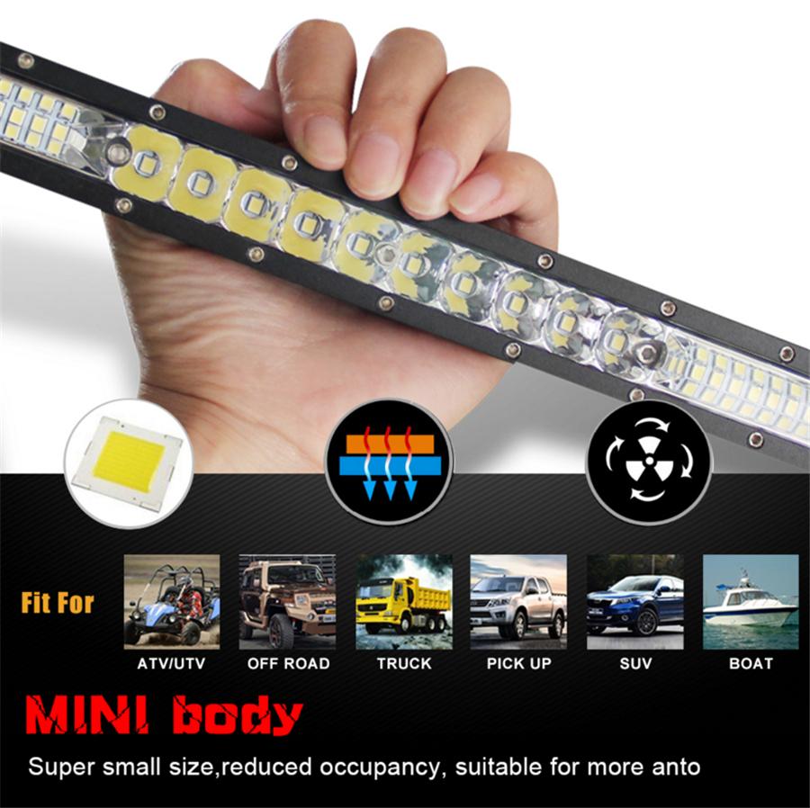 Barre feux LED 13'' 130W 26LED pour voiture, camion, tout-terrain