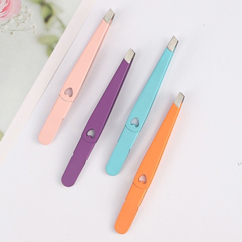 

Stainless Eyebrow Tweezers Colorful Fine Hairs Puller Beauty Eyebrow Trimmer Makeup Tools