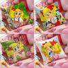 Anime CCandy Candy Cushion Cover Antidustmite Pillowcase Invisible Zipper Silky Short Plush Sofa Cushion Cover
