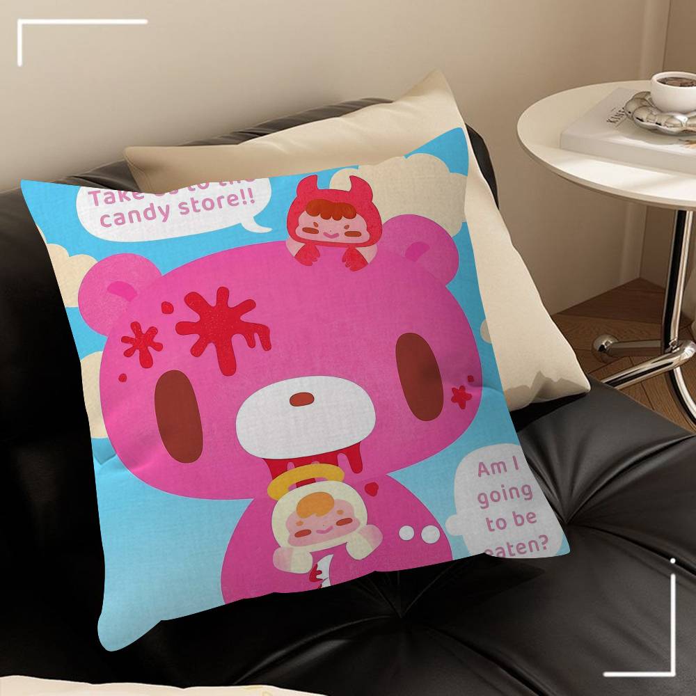 Cartoon GGloomy Bear Cushion Cover Inches Farmhouse Decor Home Throw Pillow Covers For Couch Decorations