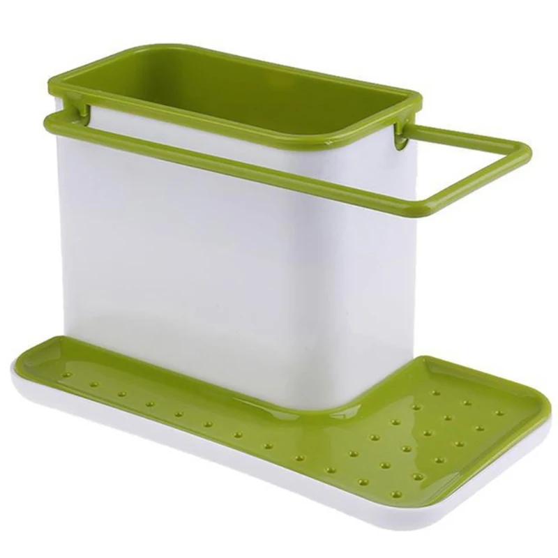 New Storage Shelf Sponge Holder Draining Sink Box Kitchen Organizer Draining Rack Dish Storage Rack Stands Utensils Towel Rack