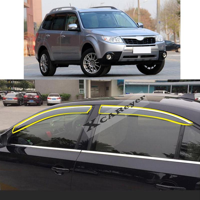 For SUBARU Forester 2009 2010 2011 2012 Car Body Styling Sticker Plastic Window Glass Wind Visor Rain/Sun Guard Vent Parts