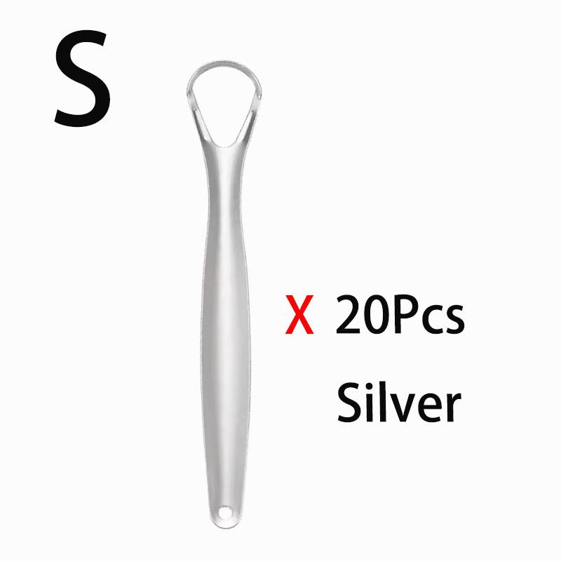 1/2/4/10/20/50Pcs Stainless Steel Tongue Scraper for Bad Breath Tongue Coating Cleaner Oral Care Tools Large Small