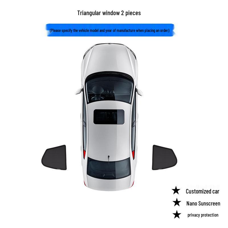 Magnetic Car Window Curtains: Sun Shades & Mosquito Repellent, Heat Insulation, Sun Block, Custom Fit for Specific Models, Free Shipping