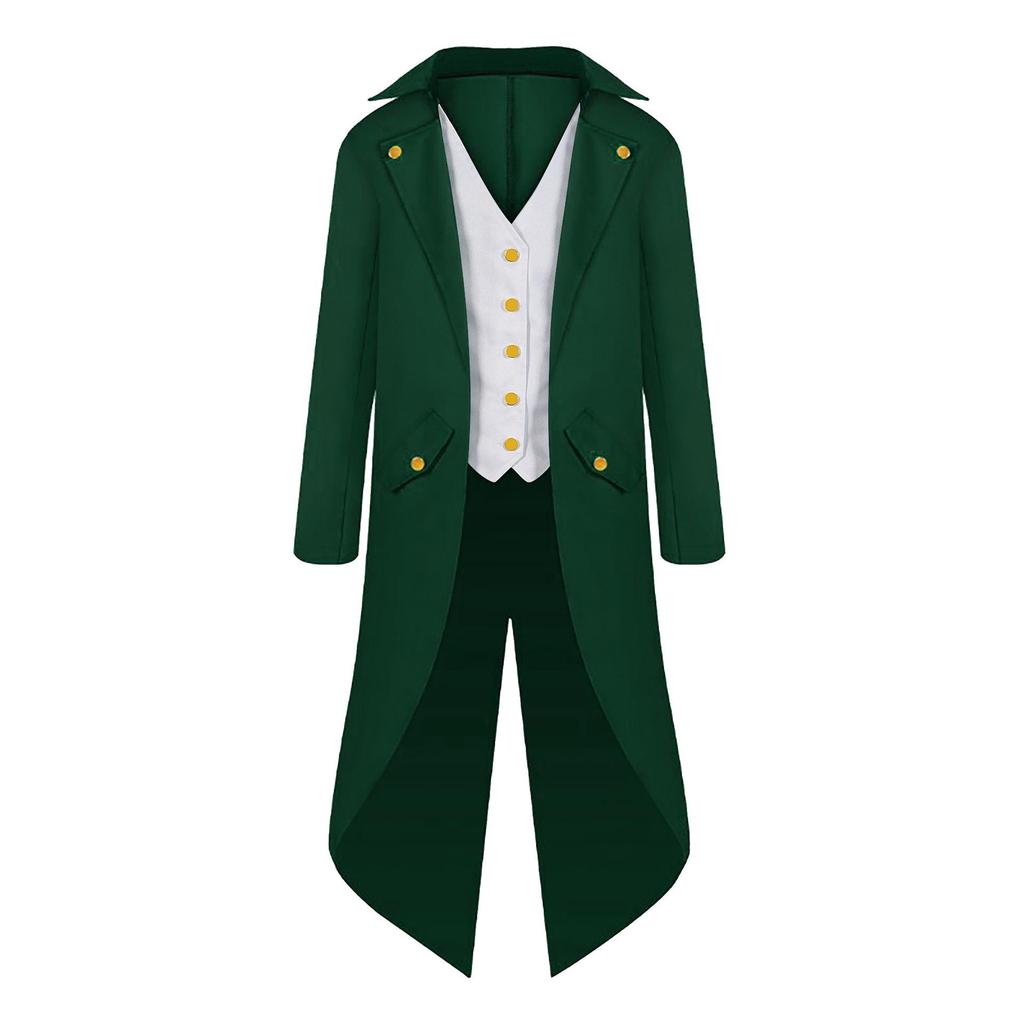 Medieval Swallowtail Costume for Halloween & St. Patrick's Day In Irish Green