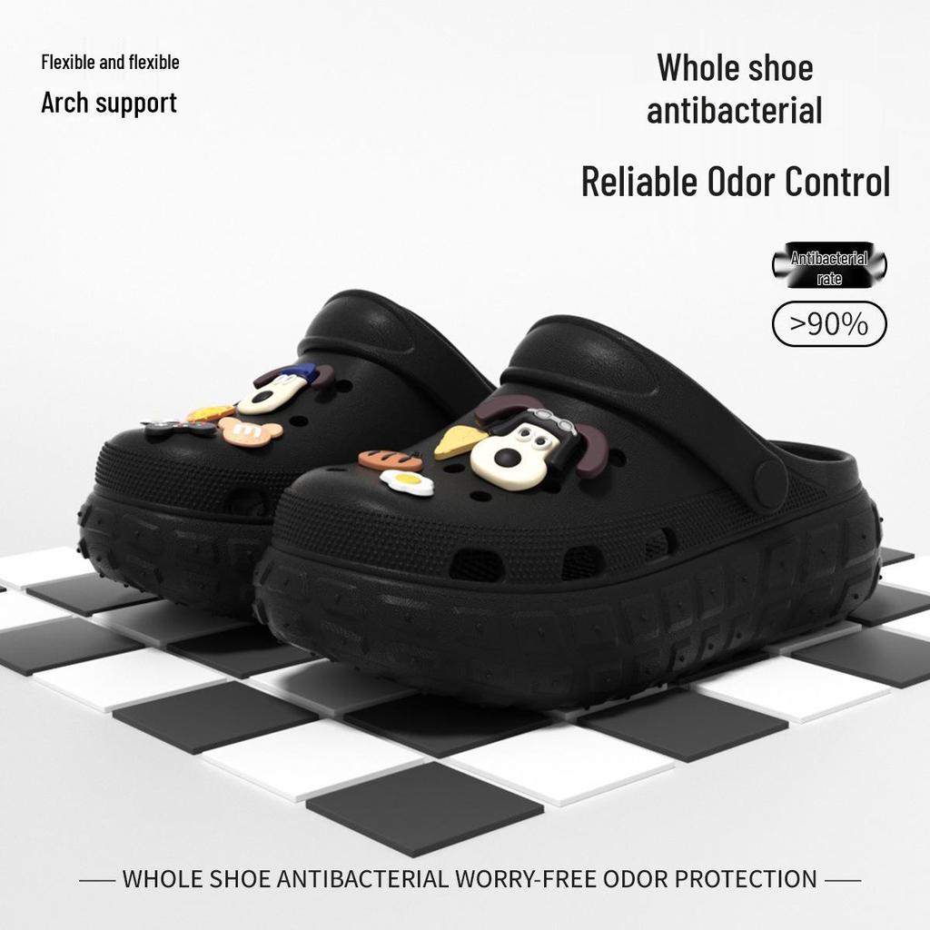 Women's Platform Clog Sandals: Non-Slip, Breathable, Wear-Resistant for Home & Beach