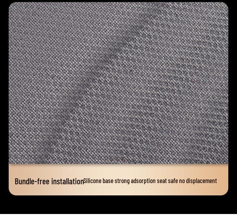 Three-Piece Seaweed Fiber Car Seat Cushion Set: Universal, Comfortable, Breathable, Non-Slip, All-Season Cover.