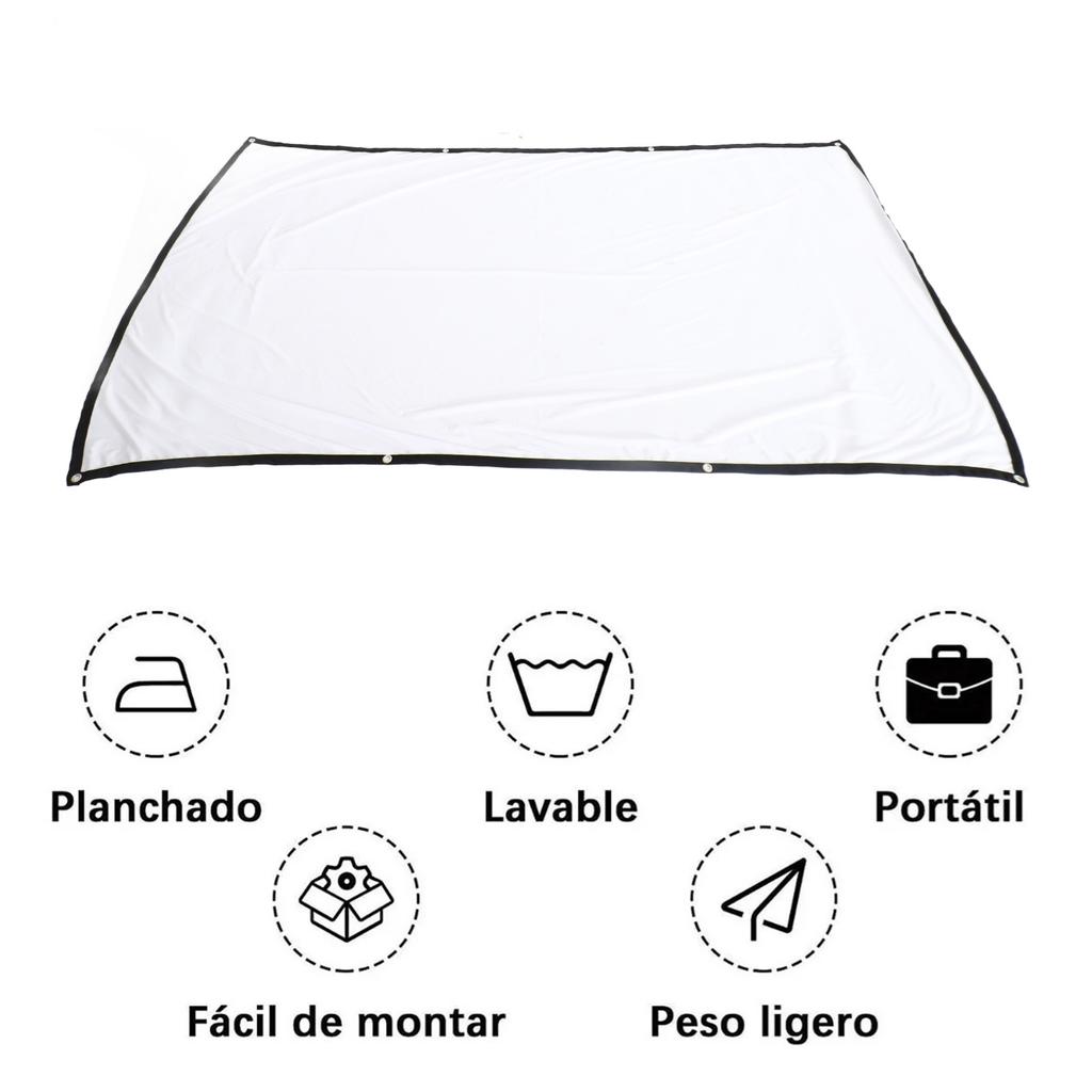 100 Inch Projector Screen 16:9 Foldable Wrinkle Resistant Precise Holes HD Projector Screen for Outdoor
