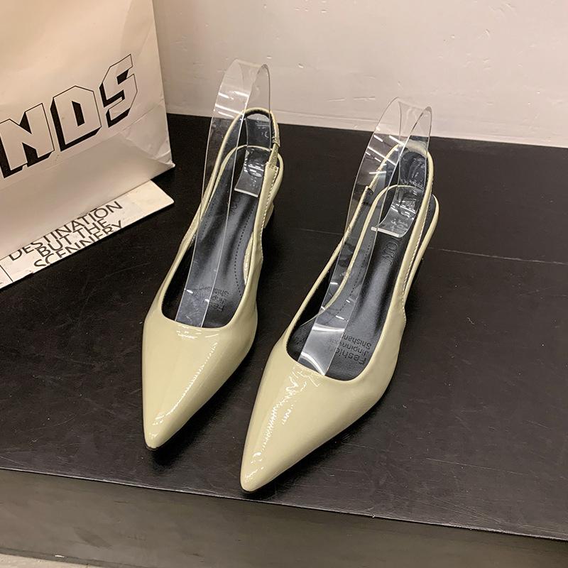 Temperament Baotou Sandals Women's 2025 Summer New Light Mouth High Heels Paint Coarse Heel Fashion Sandals