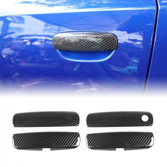 Carbon Exterior Door Handle Cover Trim Frame For Dodge Charger 2010+ Accessories