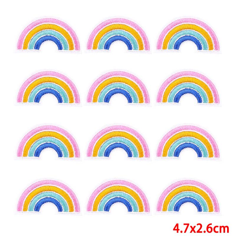 10 Pcs/lot Wholesale Embroidery Patch Iron On Patches For Clothing Patches On Clothes Jackets Decor Applique Sew Supplies