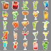 50 Cocktail Creative Stickers Personalized, Fresh, Guka Wine Decorative Mobile Phone Case Computer Stickers