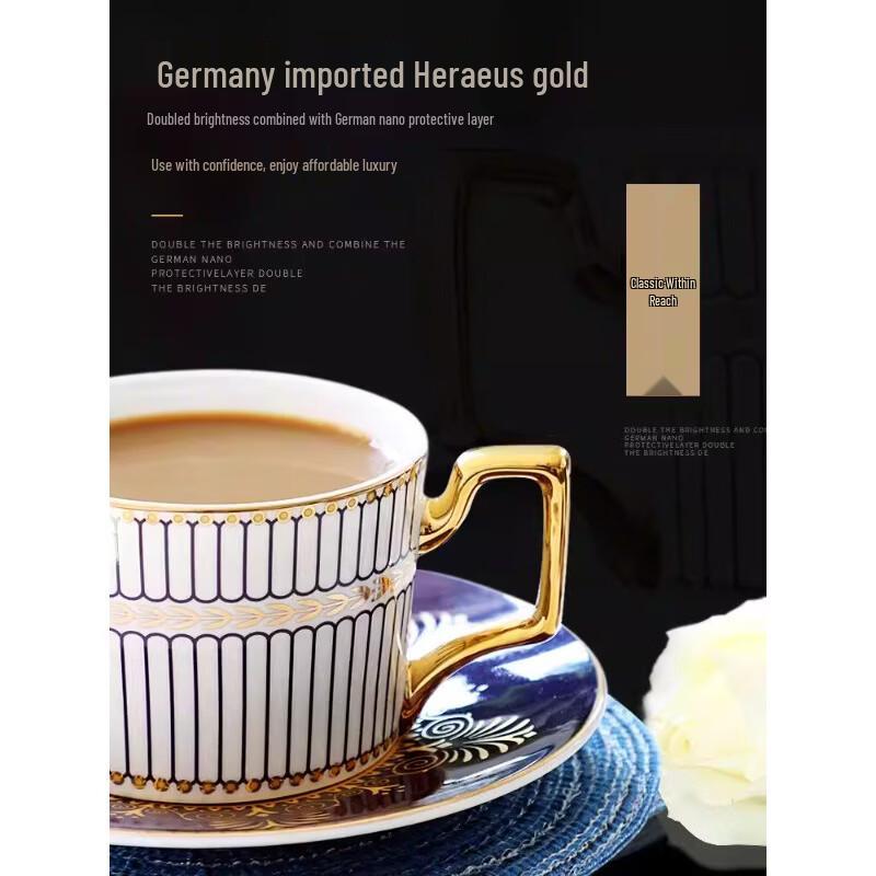 Ensemble élégant de tasses à café et à thé en porcelaine d'os