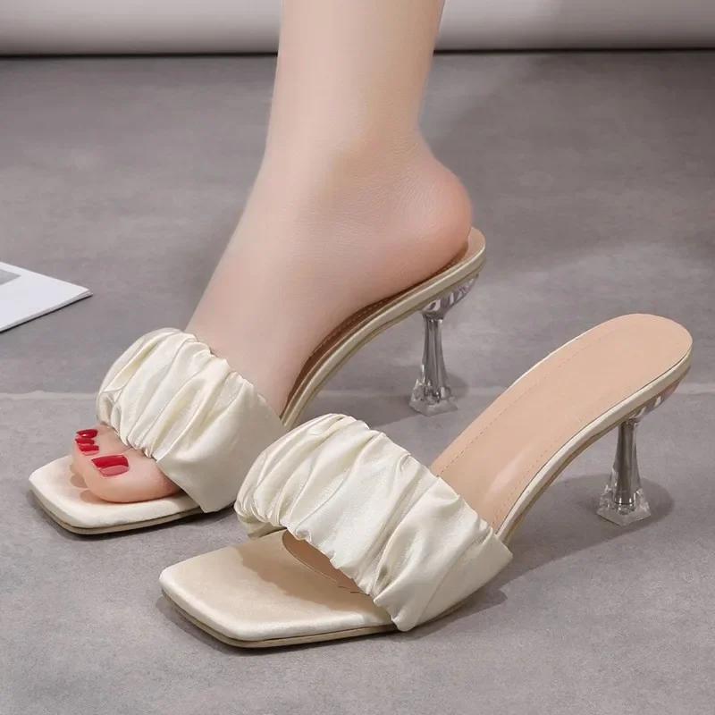 New Slippers Summer Women Shoes High Heels Sexy Black Peep Toe Plus Size Ytmtloy Indoor House Slippers Zapatillas Mujer Casa