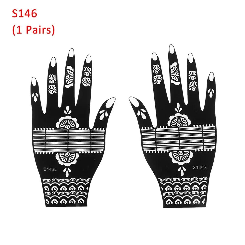 Nuovo Stencil Tatuaggio Henna Moda Tatuaggi Temporanei Mano Kit Pittura Body Art DIY Adesivo Modello Matrimonio Indiano Strumenti Kit Pittura