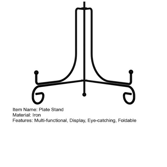 Iron Plate Stand Foldable Picture Frame Display Stand Small Tabletop Easel Holder for Display Photo Frames Plates Card Record Book