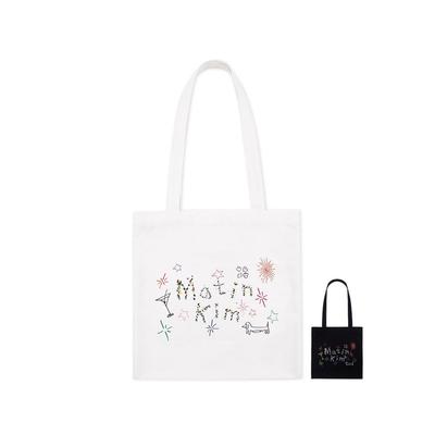 × Daniel Oh Artist Project Eco Bag — Cotton Tote with Painting Artwork Print | Korean Designer Collaboration | White / Black