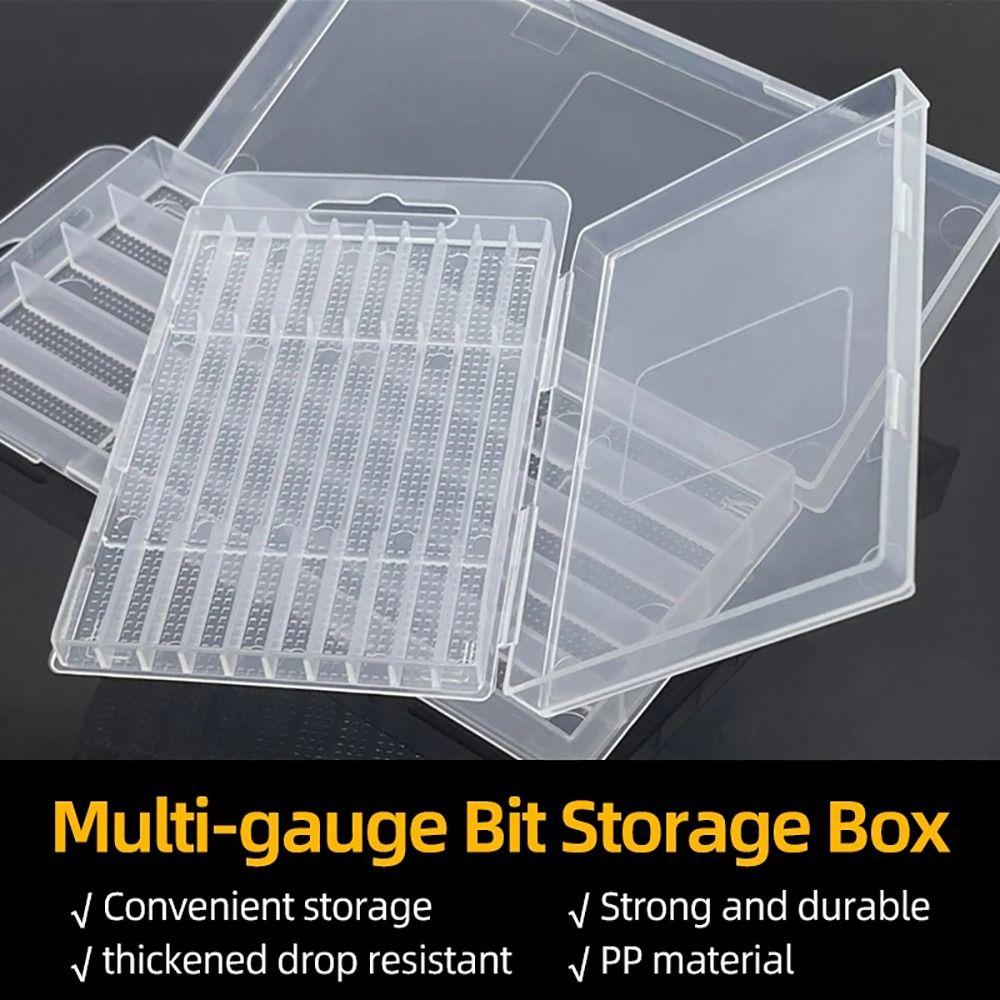 1Pcs Clear Tool Parts Storage Case Plastic Hardware Tool Box For Twist Drill Tap Accessories