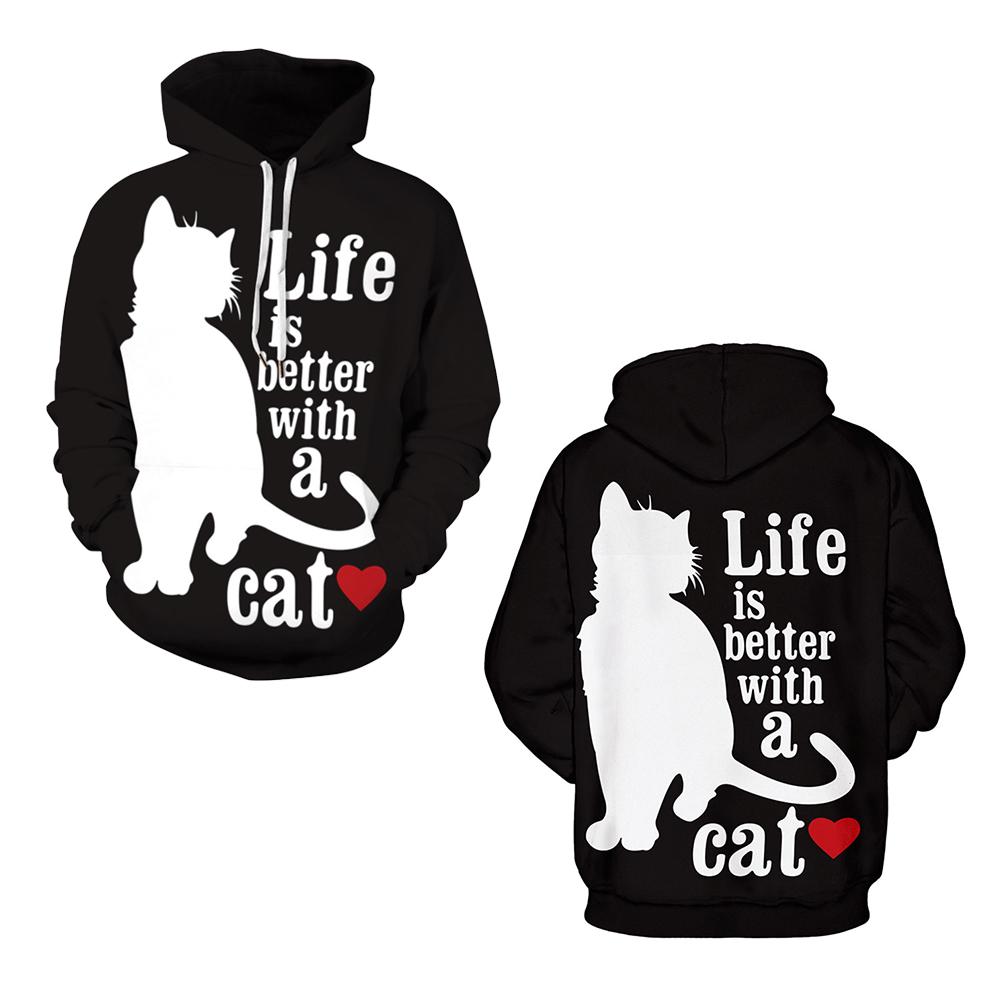 yin yang wolf moletom com capuz