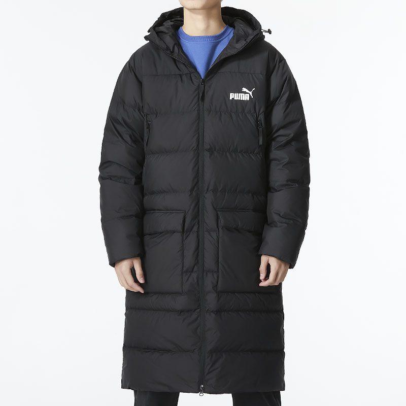 Puma TRN EDGE Down Jackets Men's Black Hooded Moderate Quilted Down Jacket 849985-01