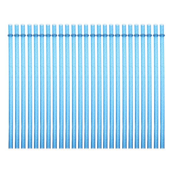 Yousheng 25Pcs Reusable Glitter Straws for Cups, 23cm Food-Grade PP Straw with Fixed Buckle, BPA-free Thickened Drinking Straws