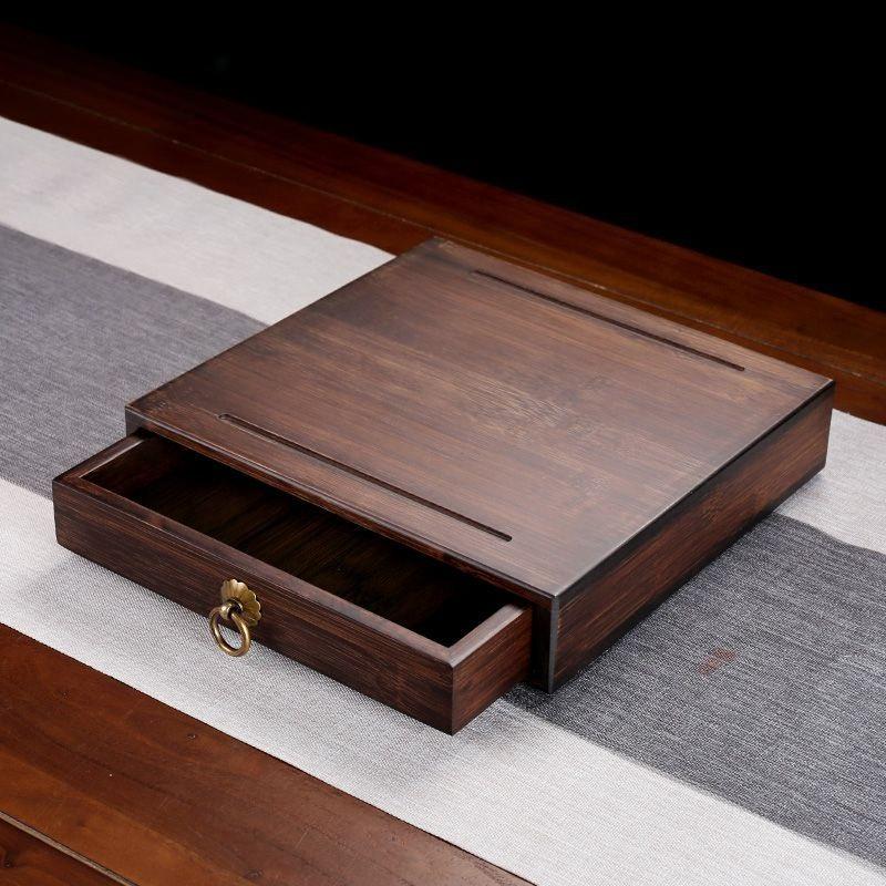 Bamboo Tea Ceremony Kit: Drawer-Type Box & Pu'er Special Tea Tray
