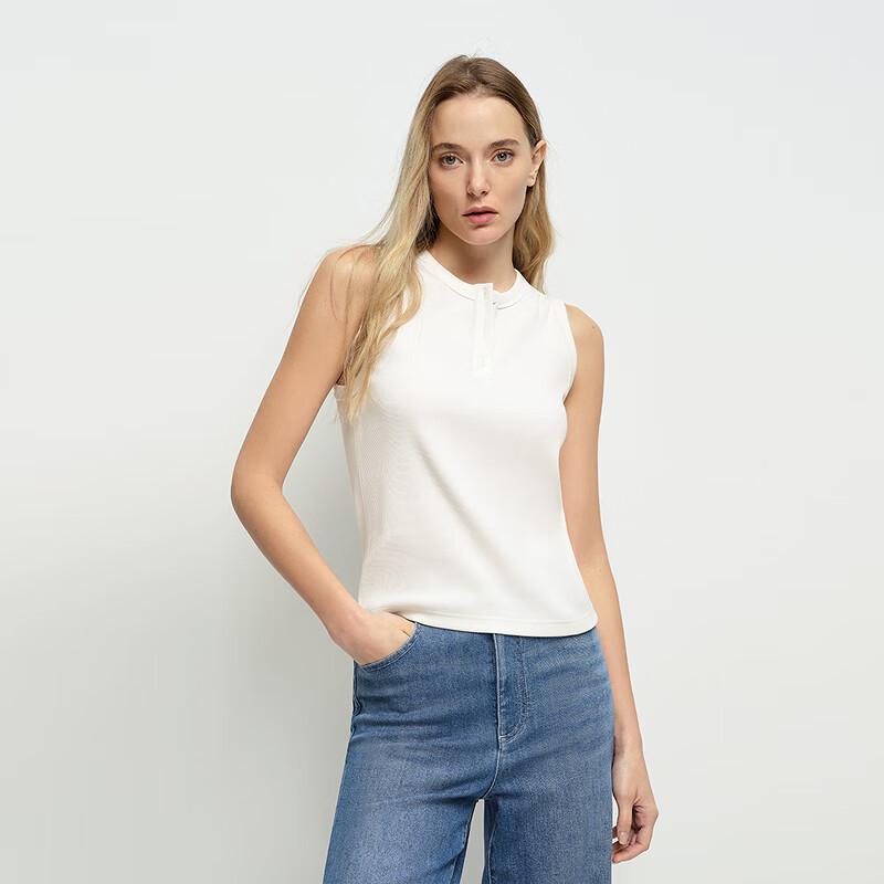 Женская безрукавка-футболка в рубчик OVVOVV XL