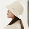 Winter hat women's big head circumference felt hat high-end sense elegant temperament top hat basin hat