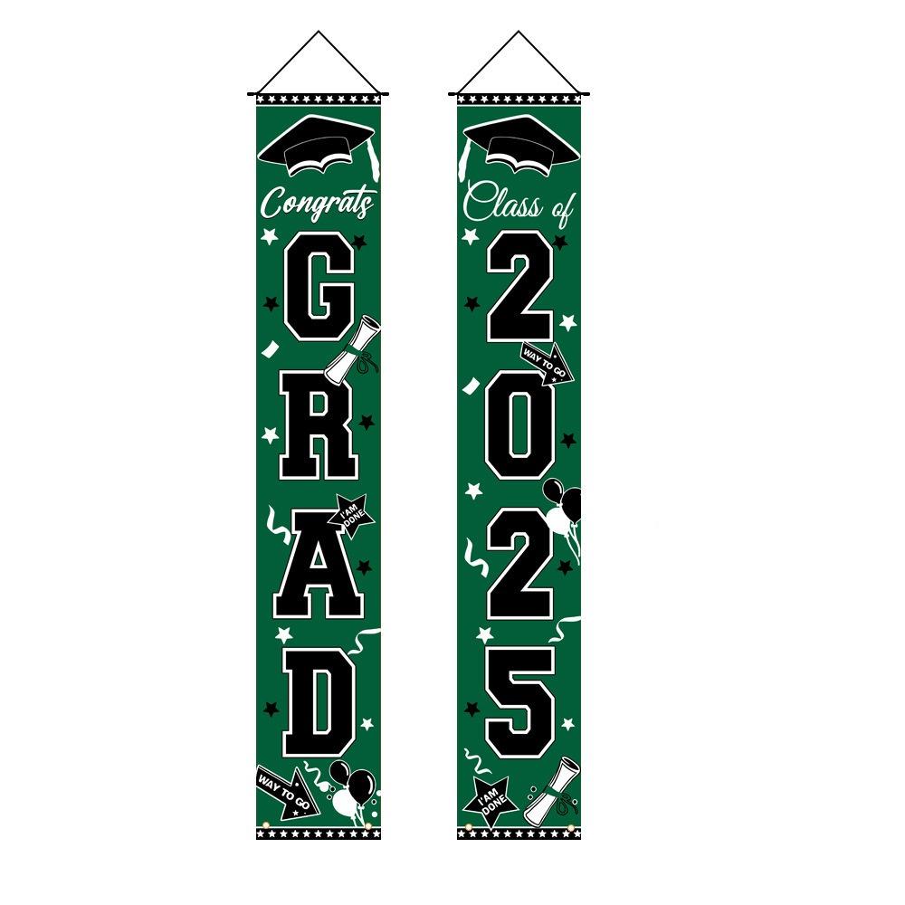 Classe del 2025 Banner da Porch per la Laurea Congratulazioni Laureato Bandiera da Appendere al Portico Oggetti di Scena per la Fotografia