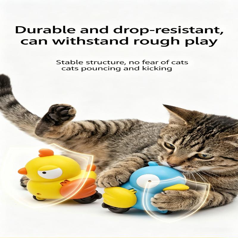 Plush Bird Shaped Wind Up Cat Toy, Bite Resistant Interactive Teaser for Cat Exercise