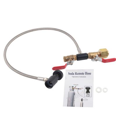 CGA-320 CO2 Cylinder Refill Adapter with Hose For Filling Soda Tank 24" Without Gauge