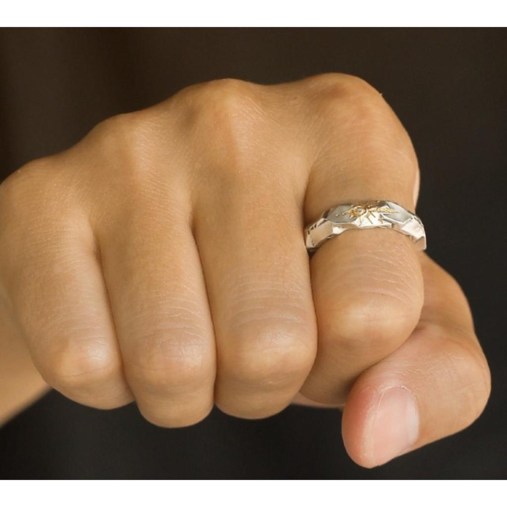 Anello Totem Pietra dei Desideri Regolabile, Gioielli Punk in Acciaio Inossidabile per Donne Uomini, Vestibilità Comoda Usura Quotidiana Idea Regalo