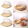 Bamboo Anti-insect Dustproof Basket Multi-function Food Storage Basket Hand-Woven Basket  Household