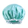 Large Lace Satin Anti-fume Cap PE Lined Waterproof Shower Cap Beauty Home Cap