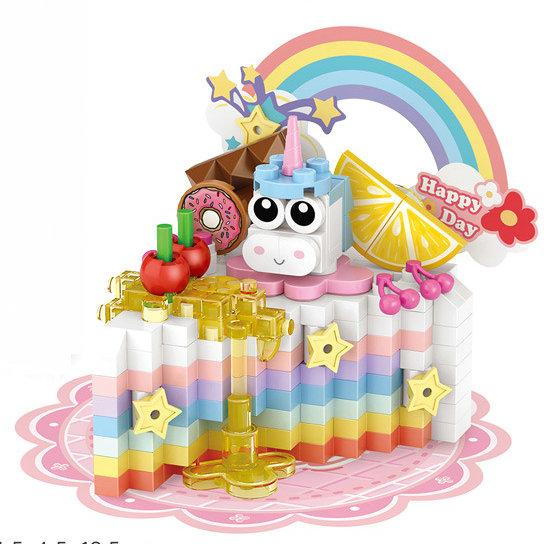 House Building Blocks Household Appliance Dessert Store Street View Snack Children's Toys Boys Girls Gifts Compatible With