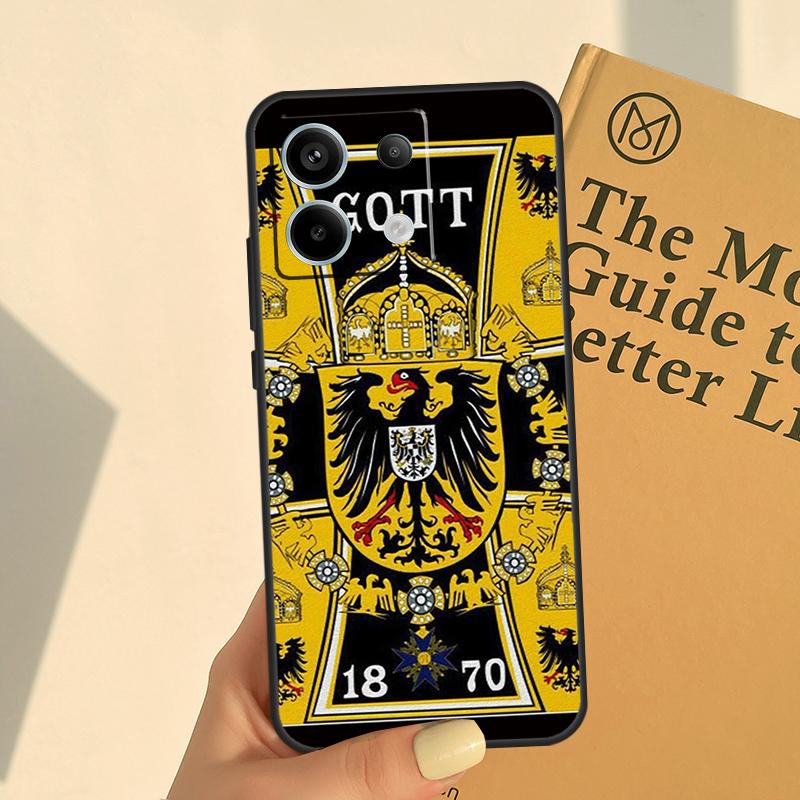 

German 1870 Gott mit Uns Iron Cross Cover For Xiaomi Redmi Note 14 13 10 11 12 15 Pro Plus Case For Redmi 15 13C 12C 10C 14C 15C Redmi 12C