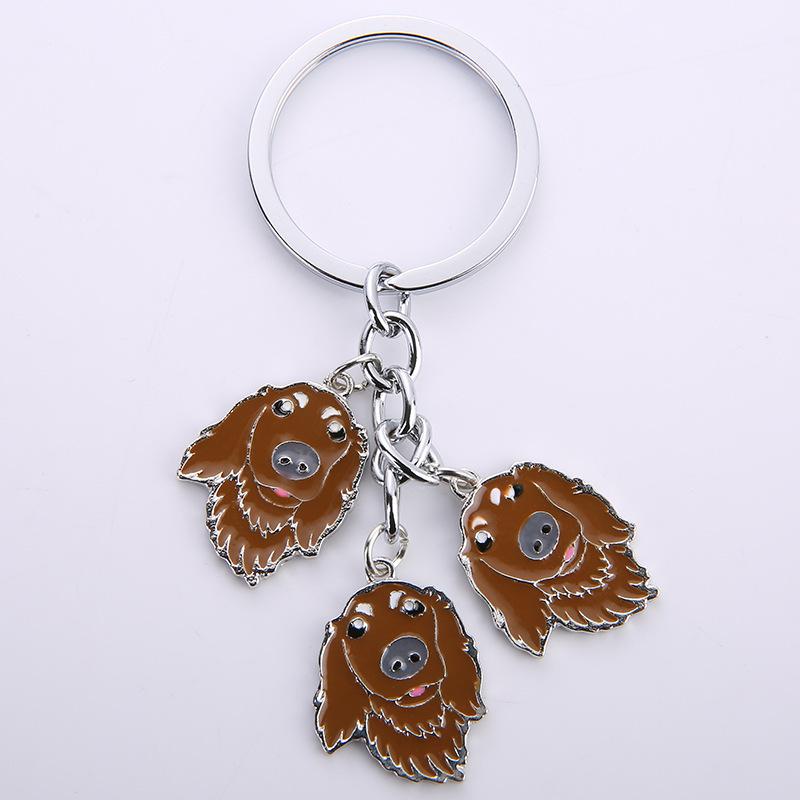 Cute Dog Keyring Gifts Fashionable Animal Charms Small Accessories Car Keyrings and Bag Charms